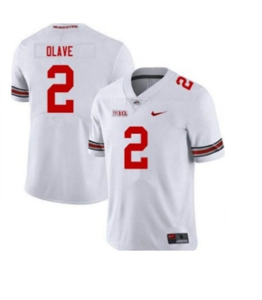 Ohio State Buckeyes #2 Chris Olave Football Jersey White