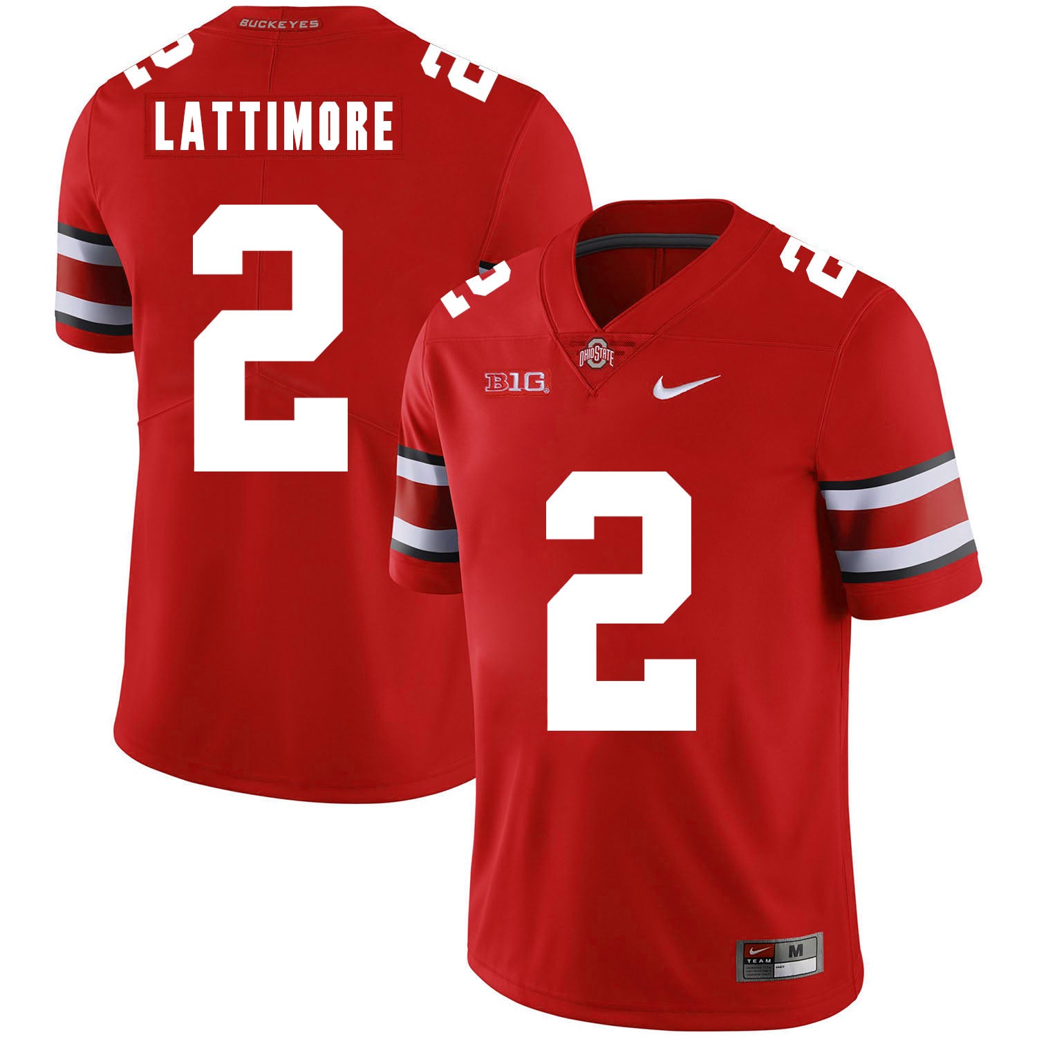 Ohio State Buckeyes #2 Marshon Lattimore Football Jersey Red