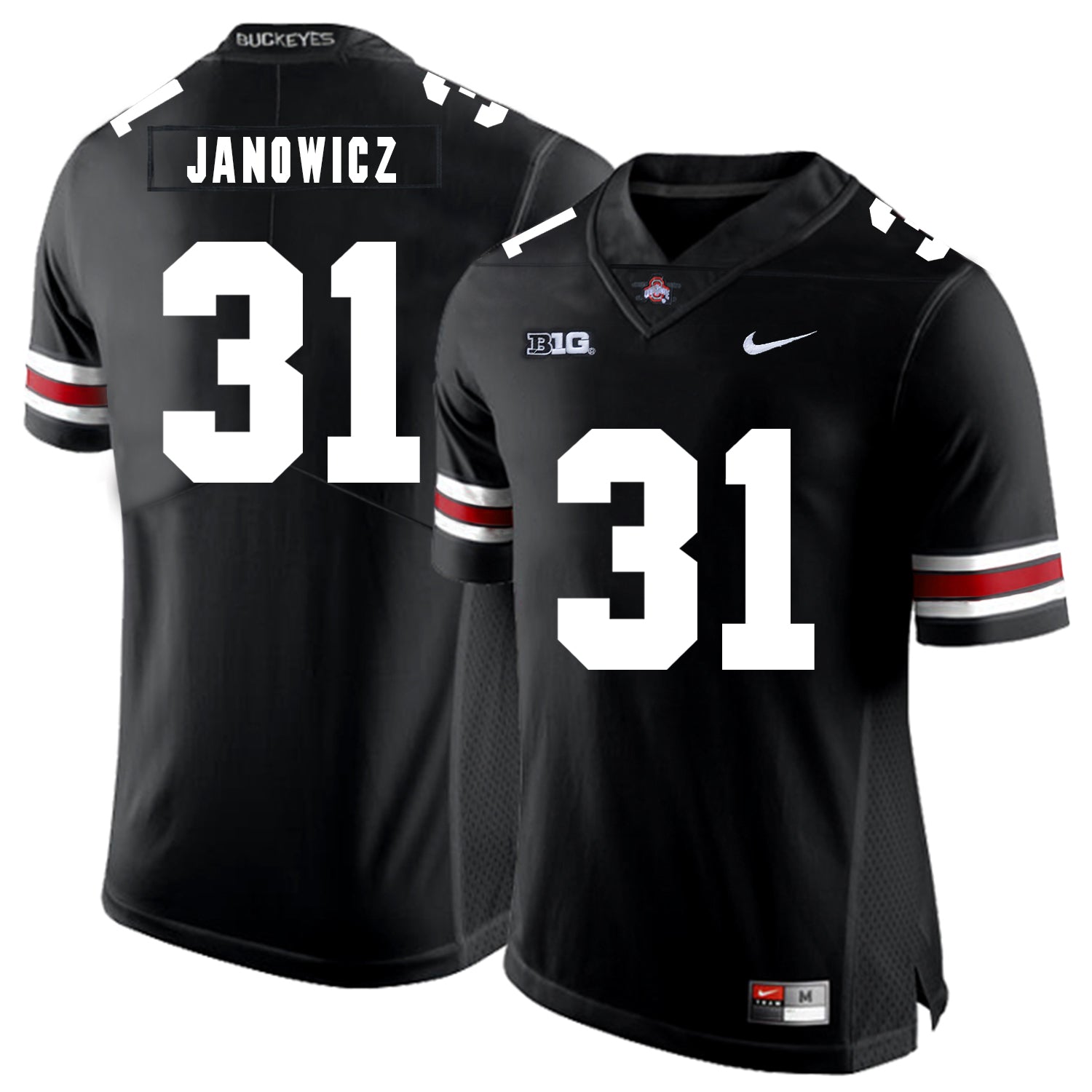 Ohio State Buckeyes #31 Vic Janowicz Football Jersey Black