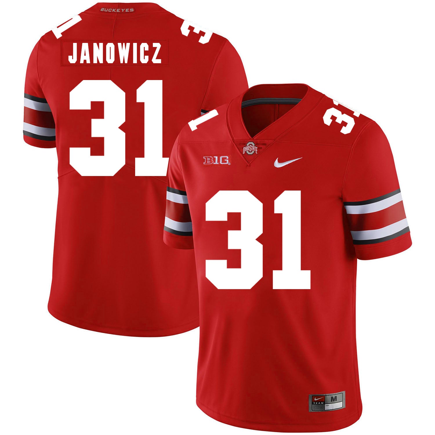 Ohio State Buckeyes #31 Vic Janowicz Football Jersey Red