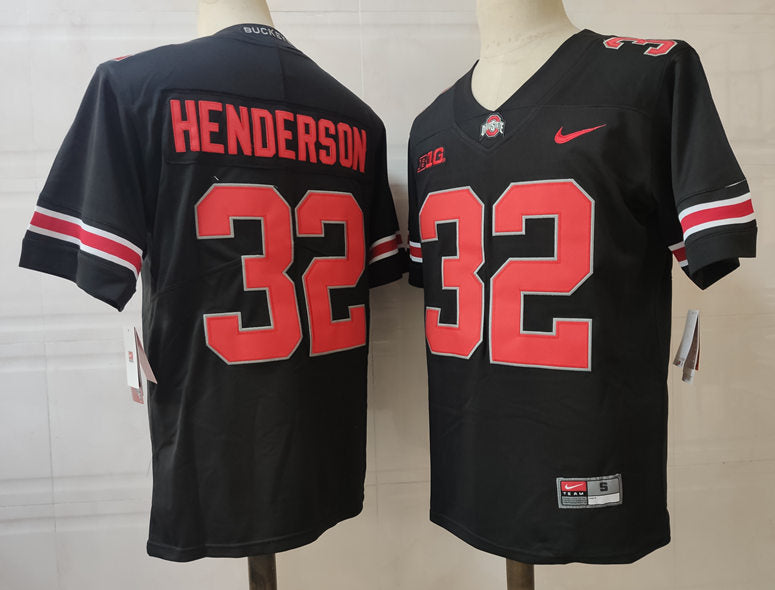 Ohio State Buckeyes #32 Henderson NCAA Football Jersey Black