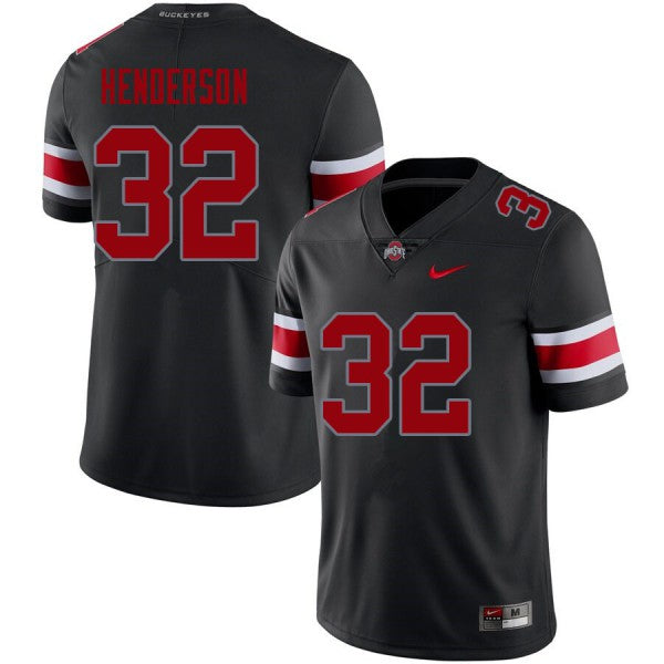 Ohio State Buckeyes #32 TreVeyon Henderson Football Black Jersey