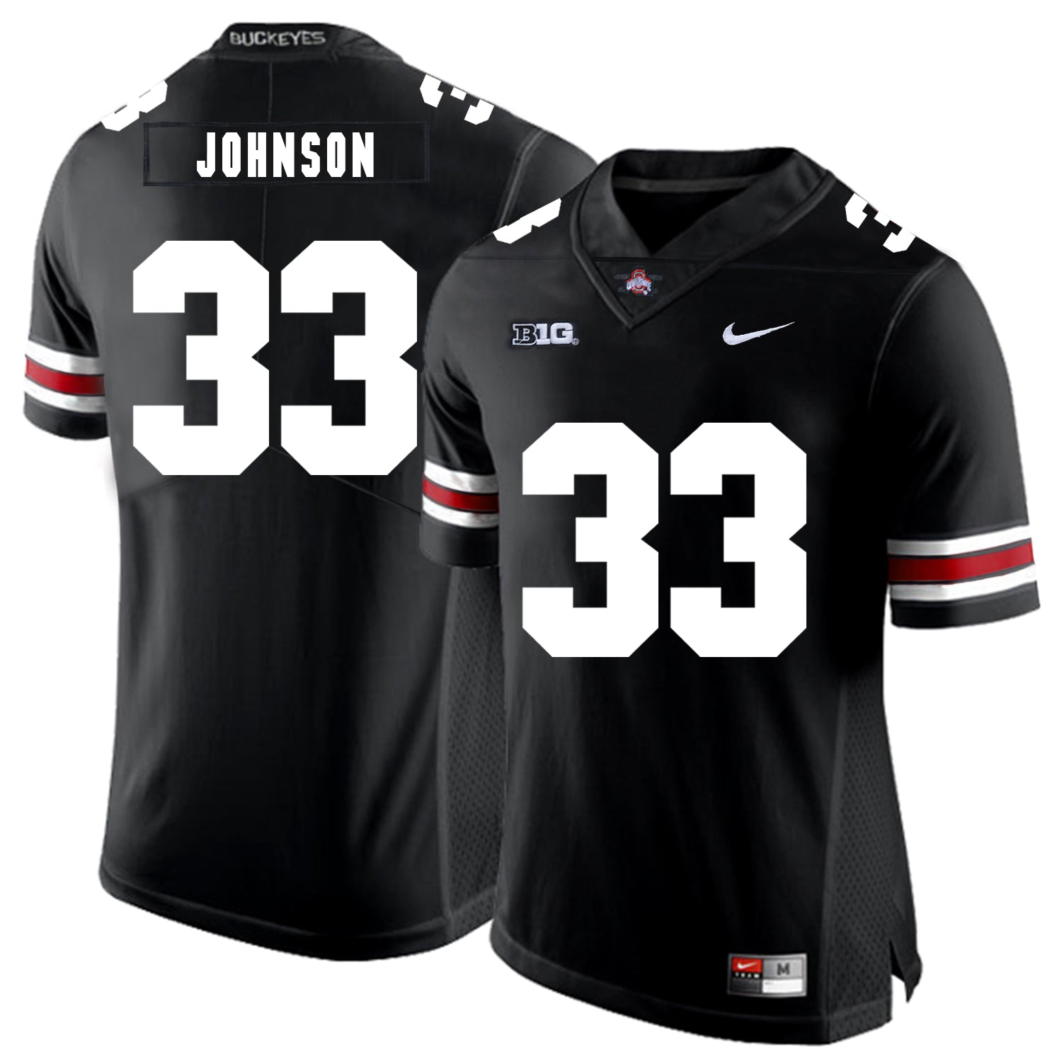 Ohio State Buckeyes #33 Pete Johnson Football Jersey Black