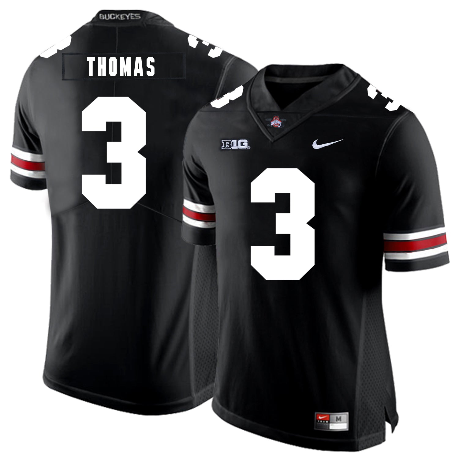 Ohio State Buckeyes #3 Michael Thomas Football Jersey Black