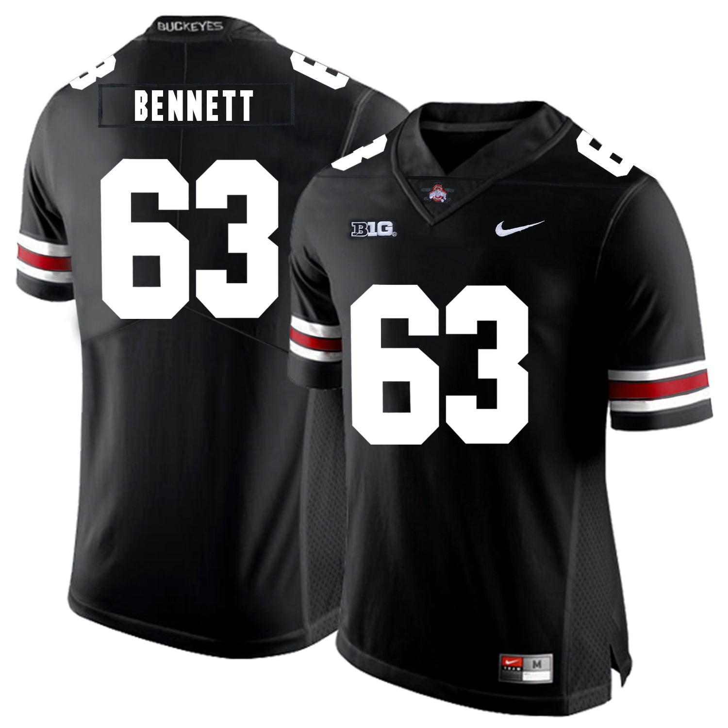 Ohio State Buckeyes #63 Michael Bennett IV Football Jersey Black