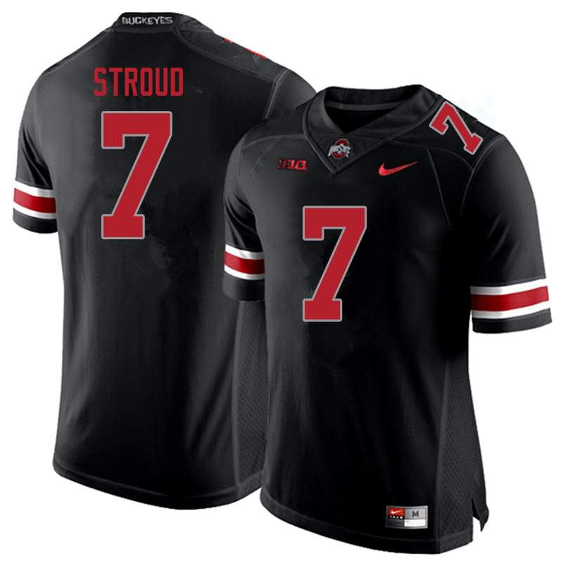 Ohio State Buckeyes #7 CJ Stroud Blackout NCAA College Football Jersey