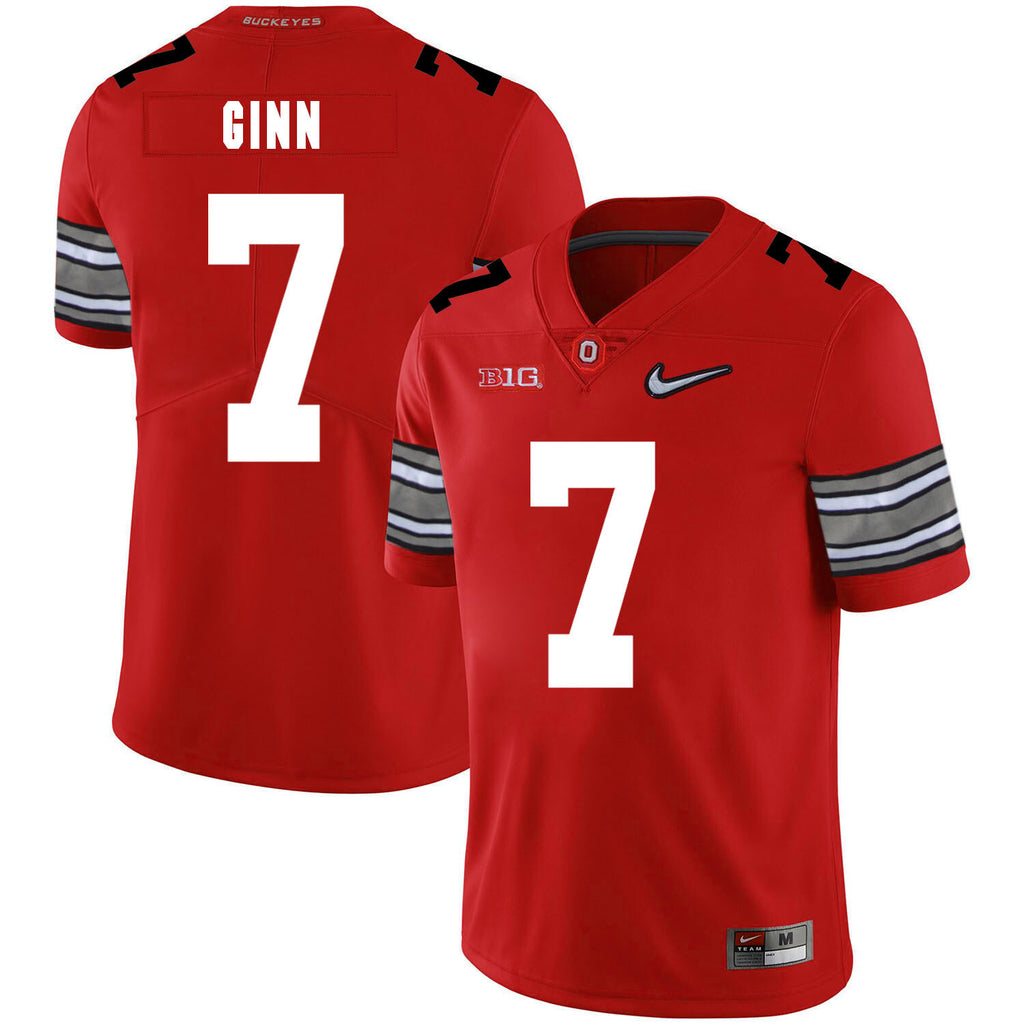 Ohio State Buckeyes #7 Ted Ginn Jr College Football Jersey Diamond Red