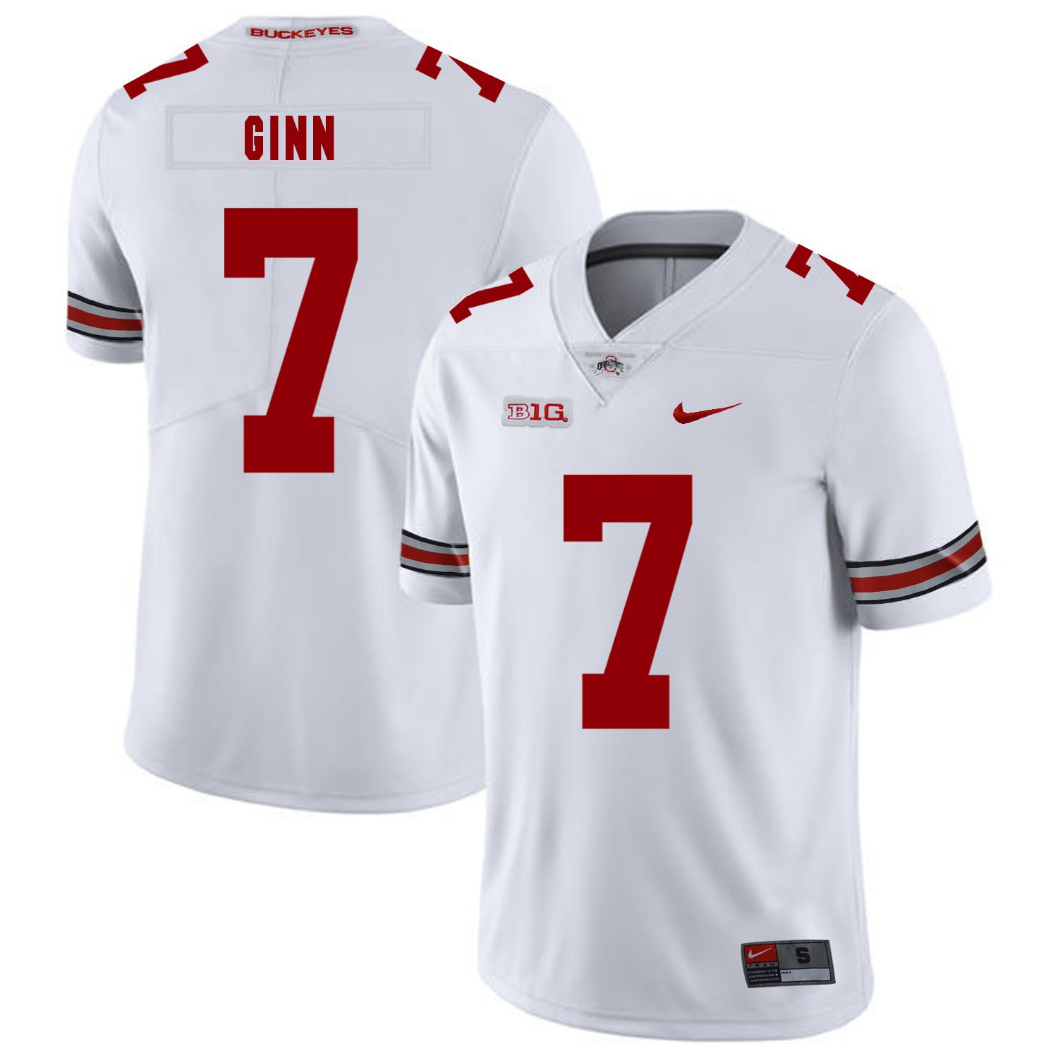 Ohio State Buckeyes #7 Ted Ginn Jr College Football Jersey White