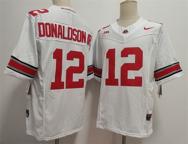 Ohio State Buckeyes #12 CJ Donaldson Jersey 2025 F.U.S.E. Football Stitched