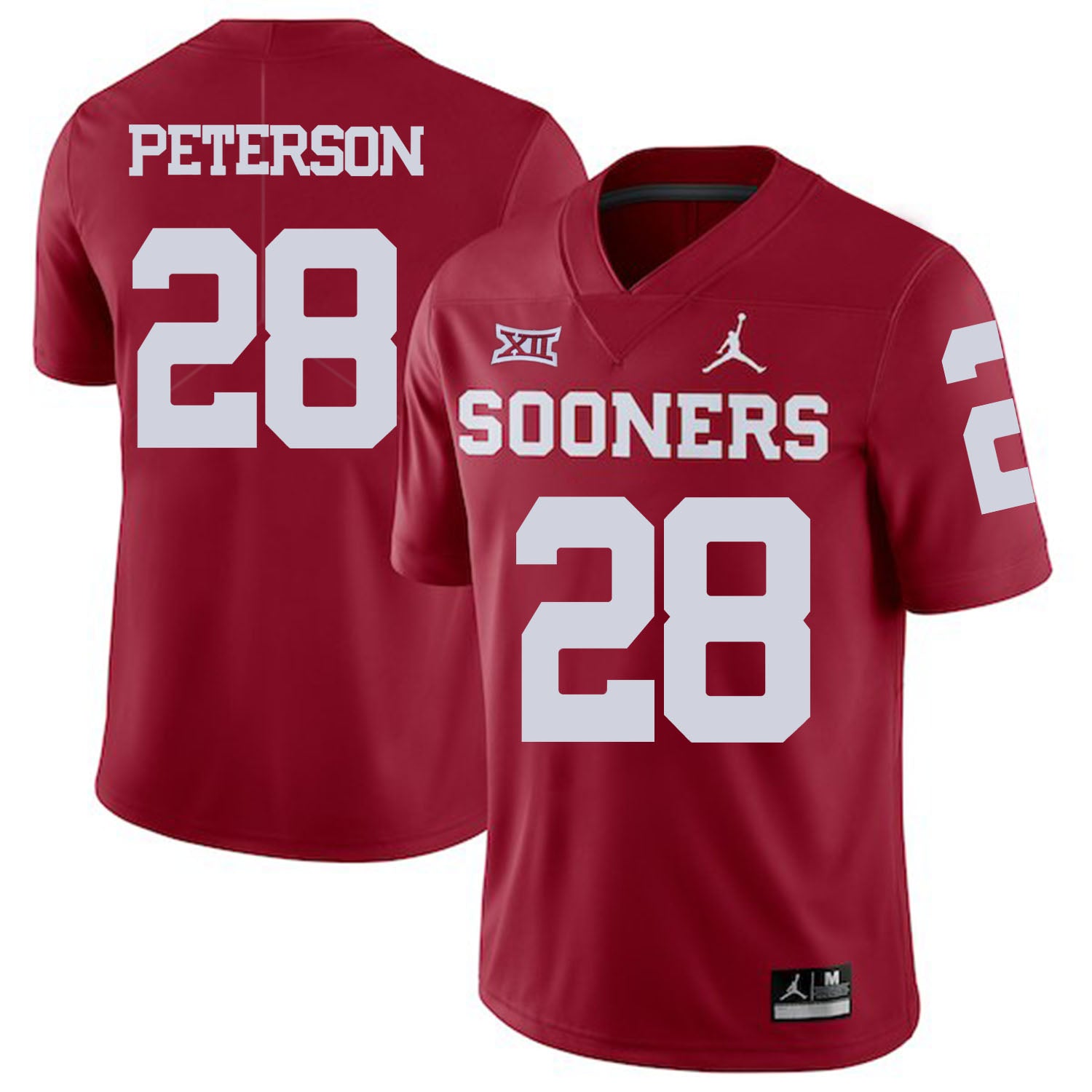 Oklahoma Sooners #28 Adrian Peterson Football Jersey Red