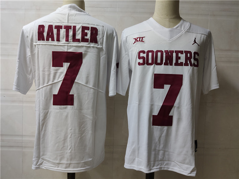 Oklahoma Sooners #7 Sooners College Football Jersey White