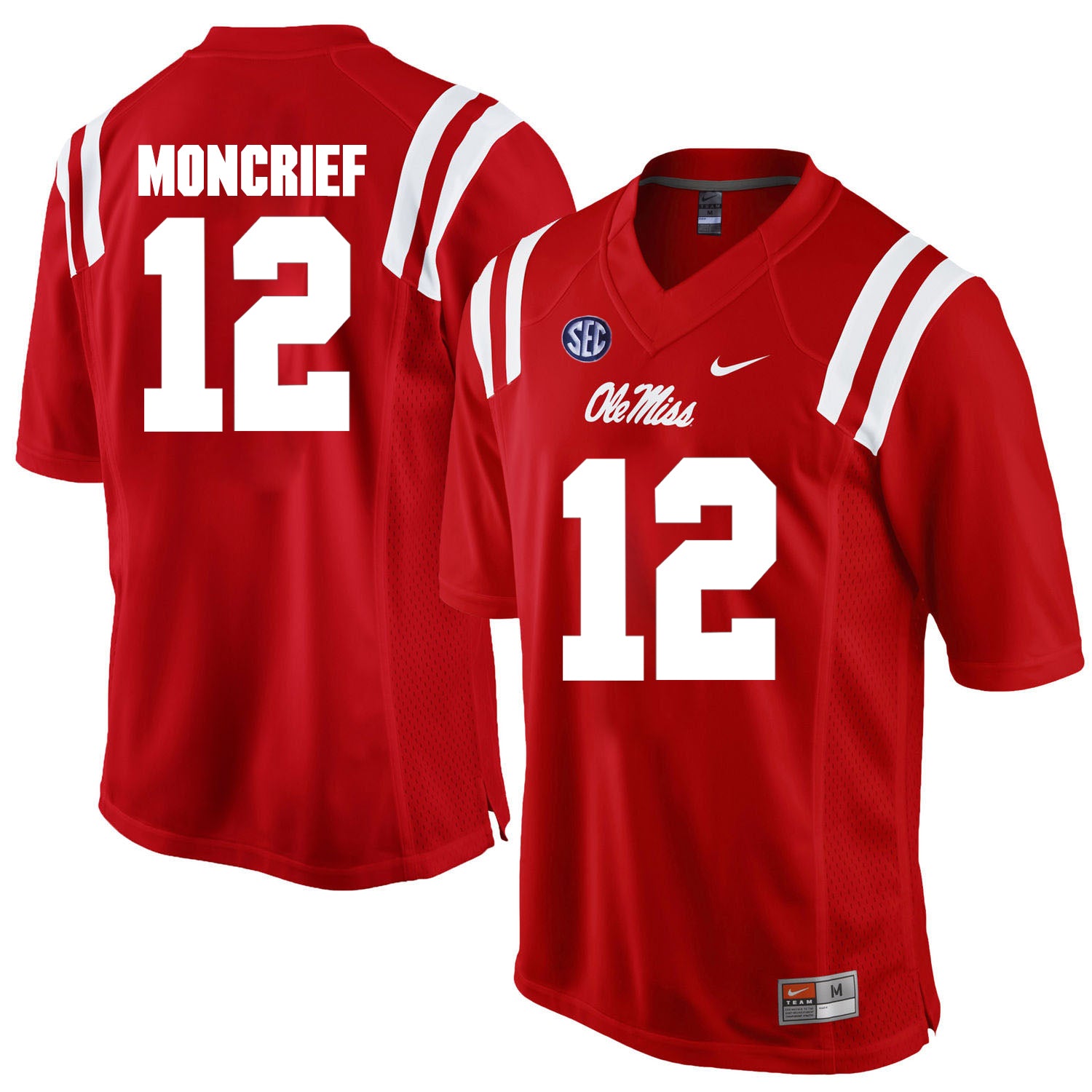 Ole Miss Rebels #12 Donte Moncrief NCAA College Football Jersey Red