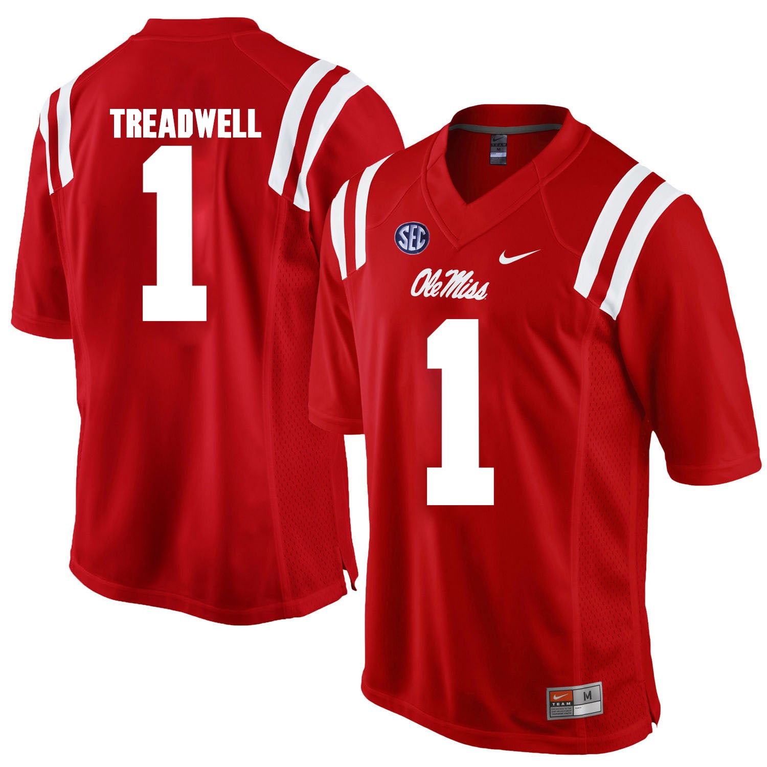 Ole Miss Rebels #1 Laquaon Treadwell NCAA Football Jersey Red