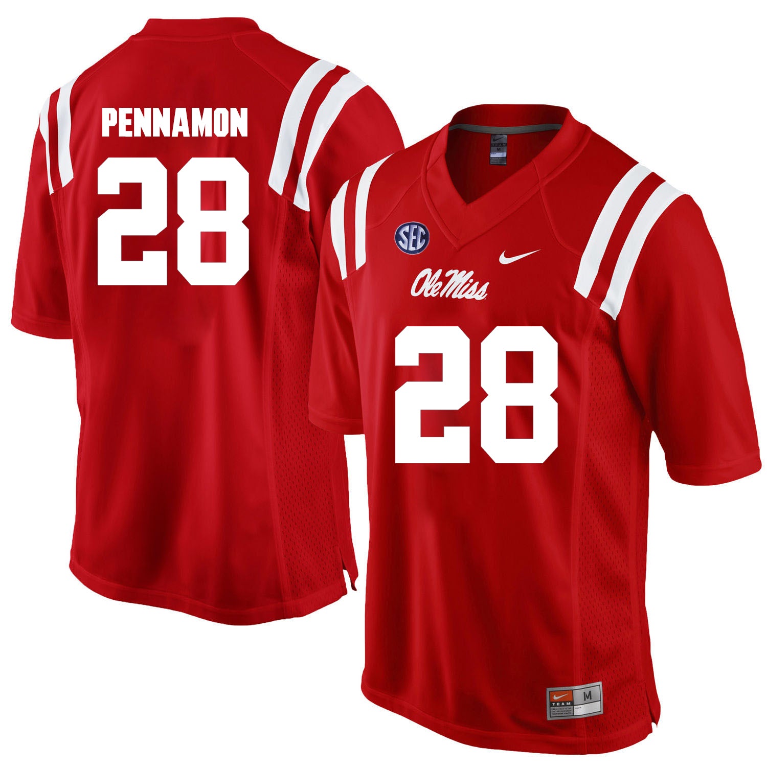 Ole Miss Rebels #28 D'Vaughn Pennamon College Football Jersey Red