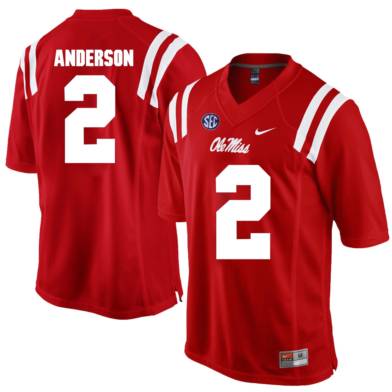 Ole Miss Rebels #2 Deontay Anderson NCAA College Football Jersey Red
