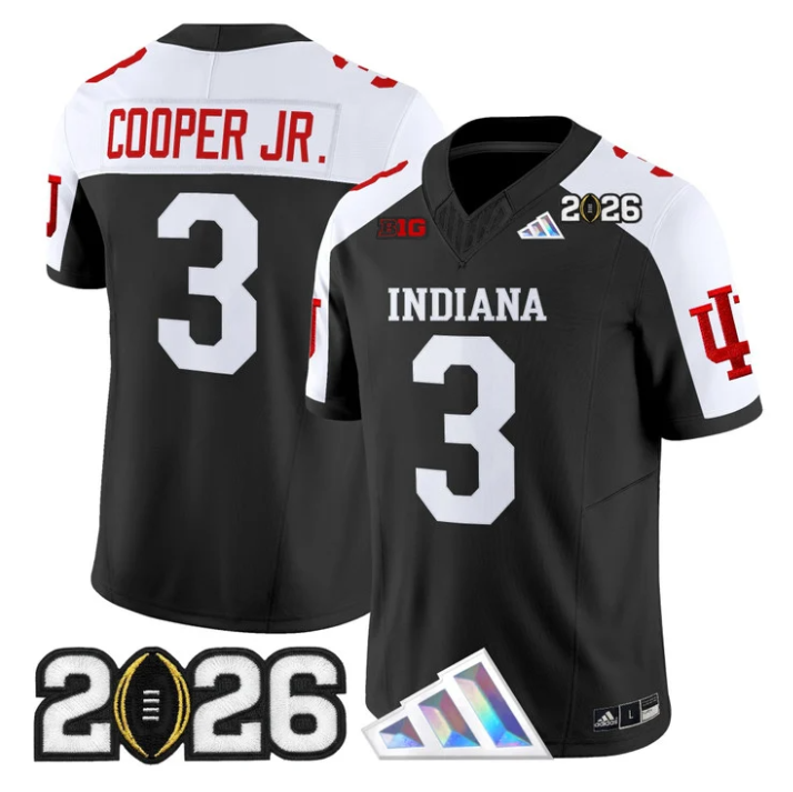 Omar Cooper Jr Jersey #3 Indiana Hoosiers 2026 CFP Final V3 Stitched