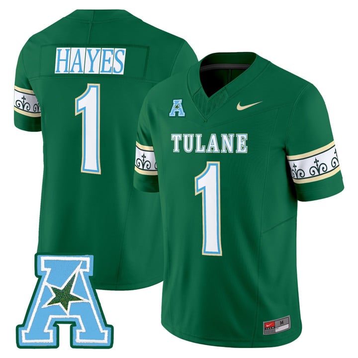 Omari Hayes Jersey #1 Tulane Green Wave 2025 City Edition Stitched