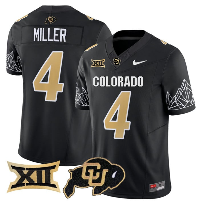 Omarion Miller Jersey #4 Colorado Buffaloes 2025 Limited V2 Stitched Black