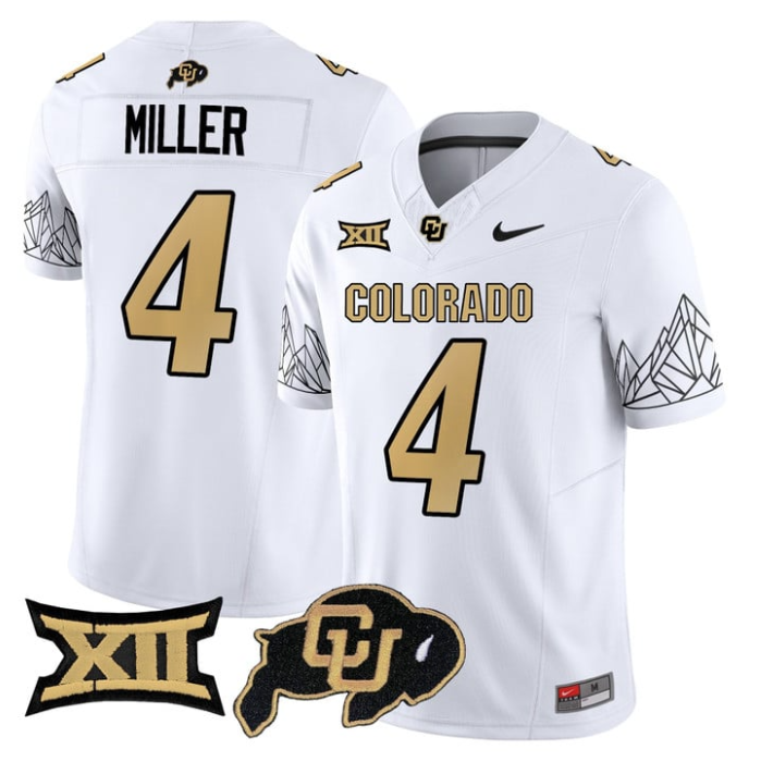 Omarion Miller Jersey #4 Colorado Buffaloes 2025 Limited V2 Stitched White