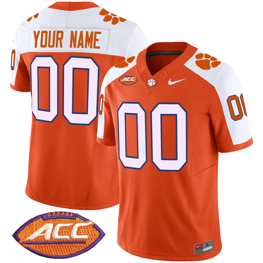 Custom Clemson Tigers Jersey Name, Number 2025 Vapor Limited Stitched Orange Alter