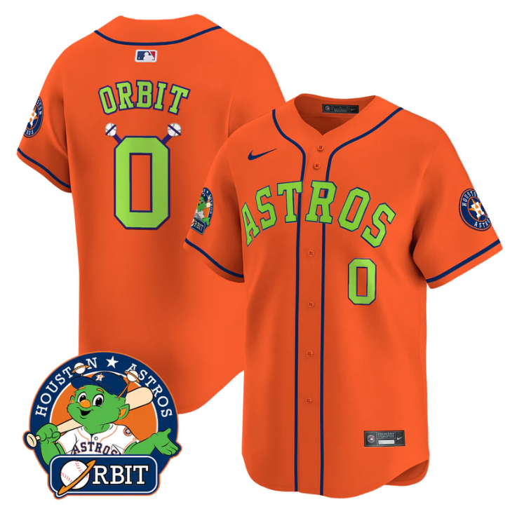 Orbit Jersey #0 Astros Orbit Patch Vapor Premier Limited V2 Stitched White