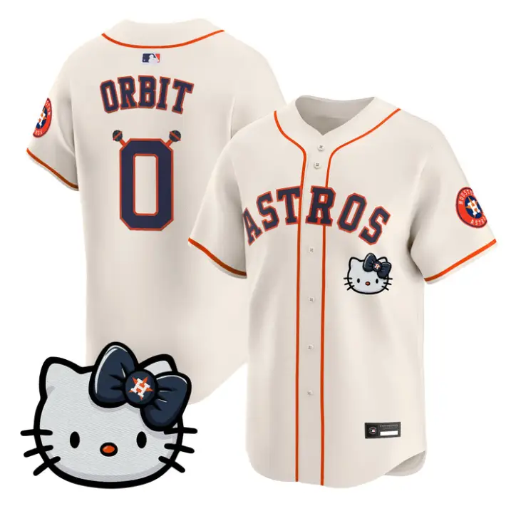 Orbit Jersey #0 Houston Astros Hello Kitty Premier Stitched