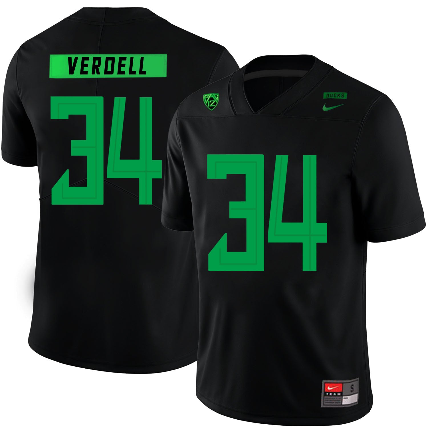 Oregon Ducks #34 CJ Verdell College Football Jersey Black