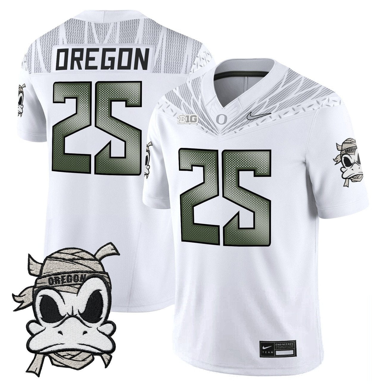 Oregon Jersey #25 Oregon Ducks 2025 Mummy Duck Vapor Limited Stitched