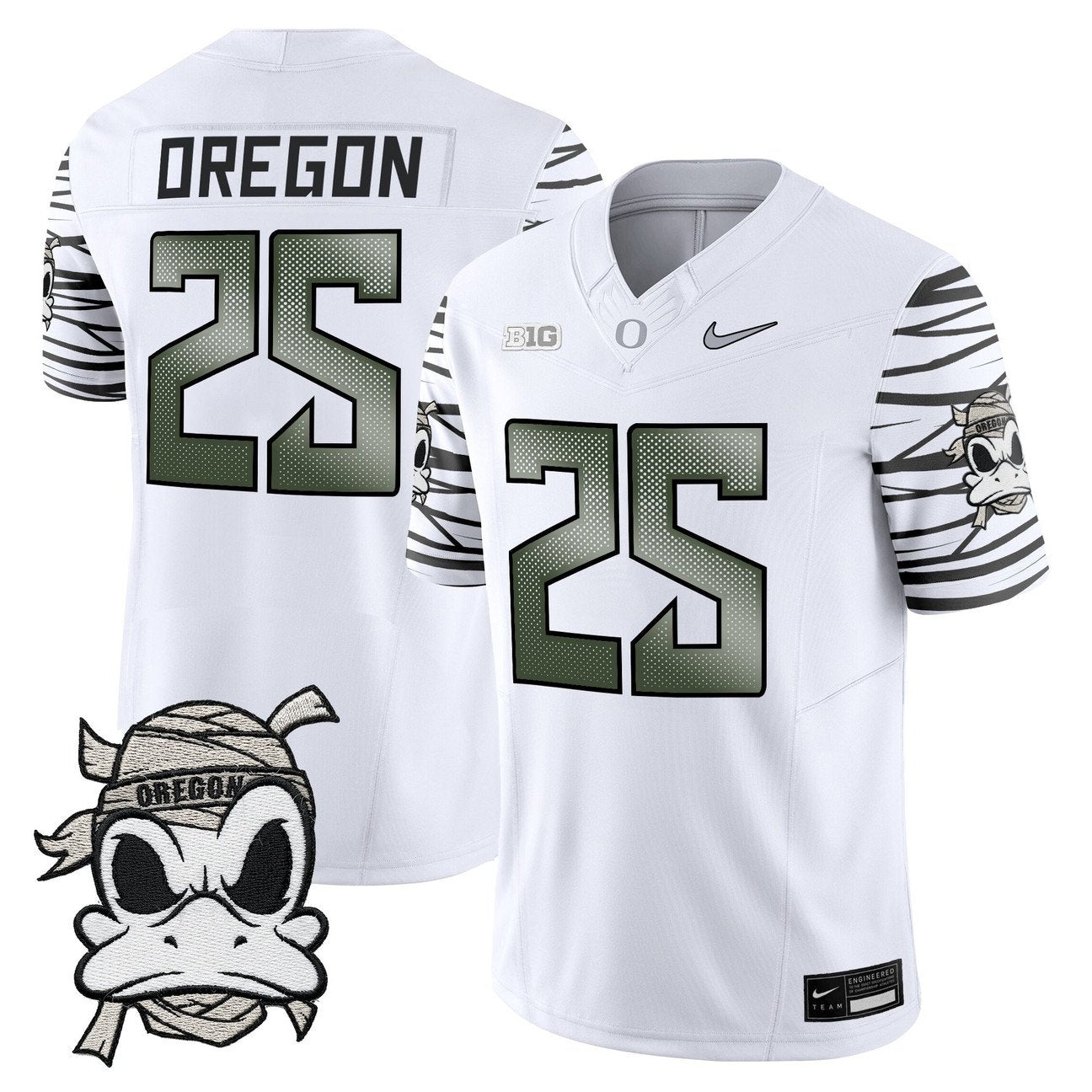 Oregon Jersey #25 Oregon Ducks 2025 Mummy Duck Vapor Limited Stitched