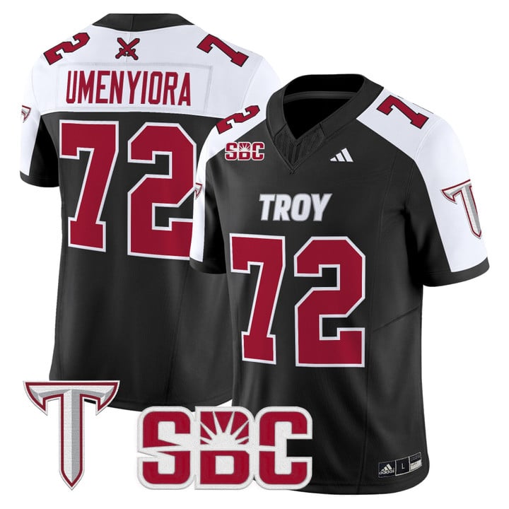 Osi Umenyiora Jersey #72 Troy Trojans 2025 Vapor Limited Stitched