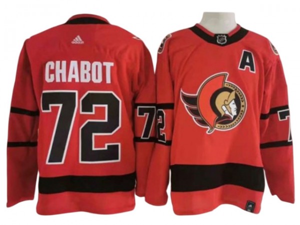 Ottawa Senators #72 Thomas Chabot Red 2020&21 Reverse Retro Jersey