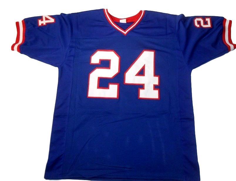 Ottis Anderson CUSTOM STITCHED Unsigned Football Jersey Blue