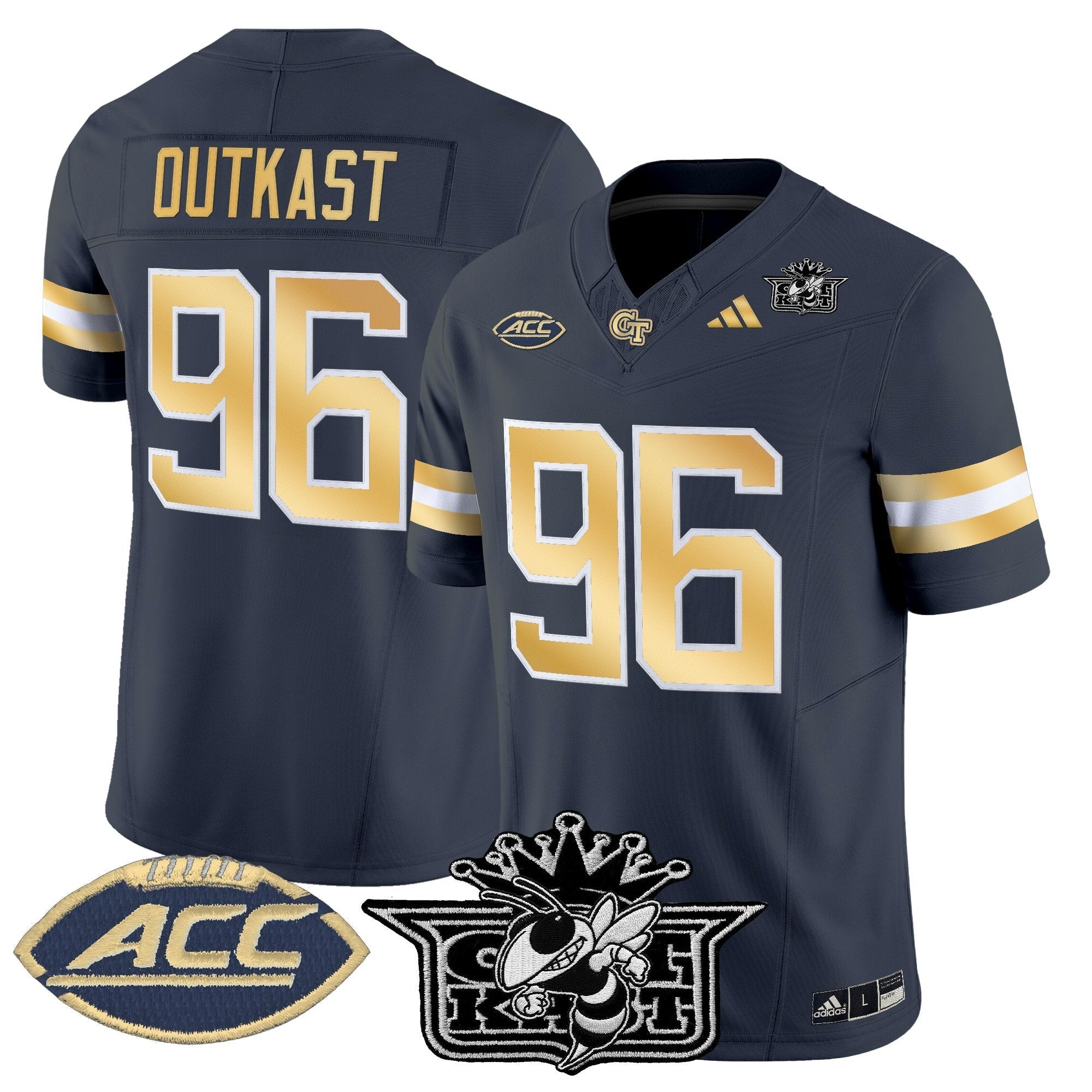 Outkast Jersey #96 Georgia Tech Yellow Jackets 2025 Limited Stitched