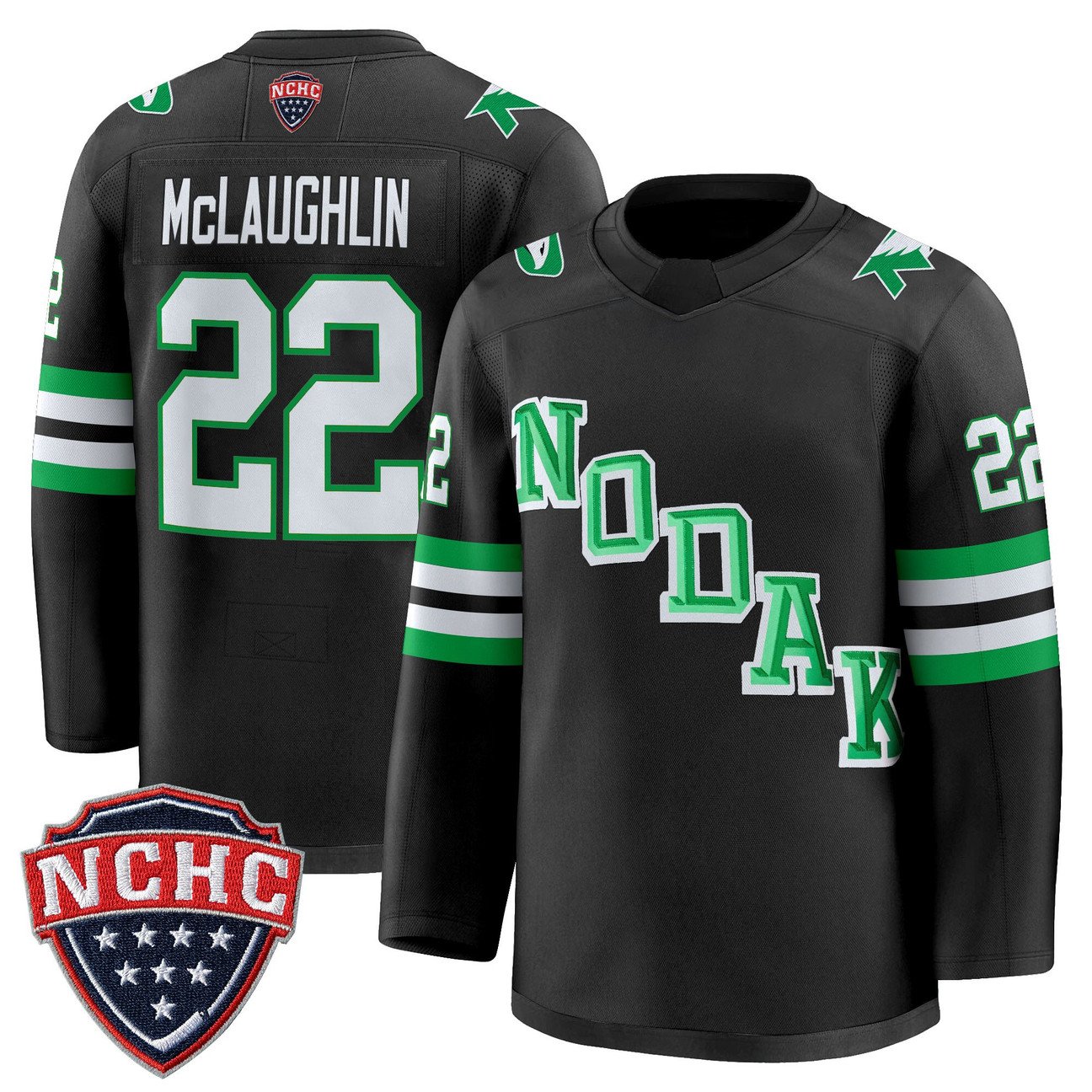 Owen McLaughlin Jersey #22 North Dakota Fighting Hawks 2025-26 Stitched