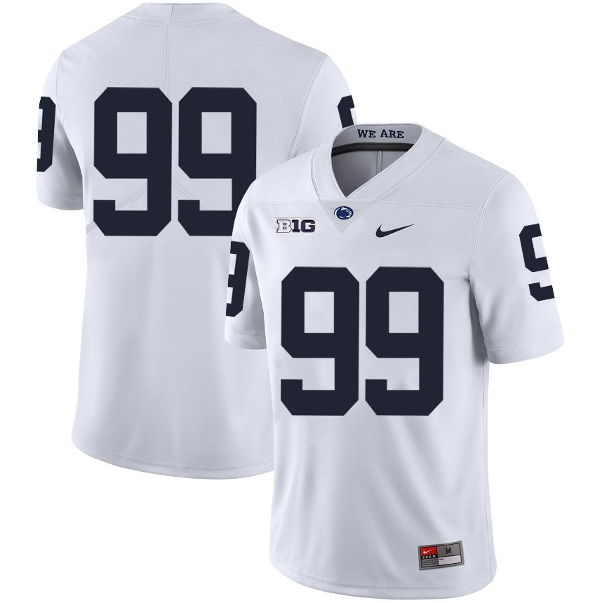 Penn State Nittany Lions NO NAME Jersey #99 Football NCAA Jerseys White