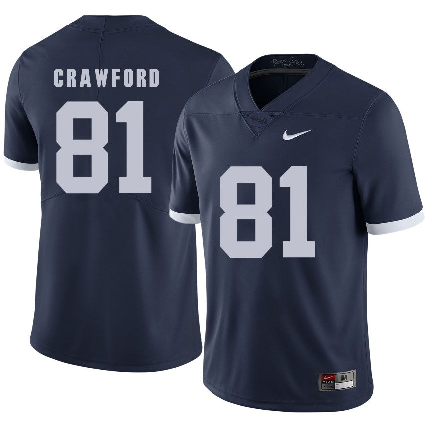 Penn State Nittany Lions Jack Crawford Jersey #81 Football NCAA Jerseys Dark Blue