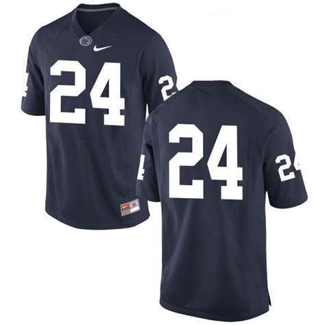 Penn State Nittany Lions #24 Miles Sanders No Name Navy Blue College Football Stitched NCAA Jersey