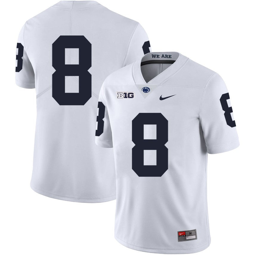 Penn State Nittany Lions NO NAME Jersey #8 Football NCAA Jerseys White