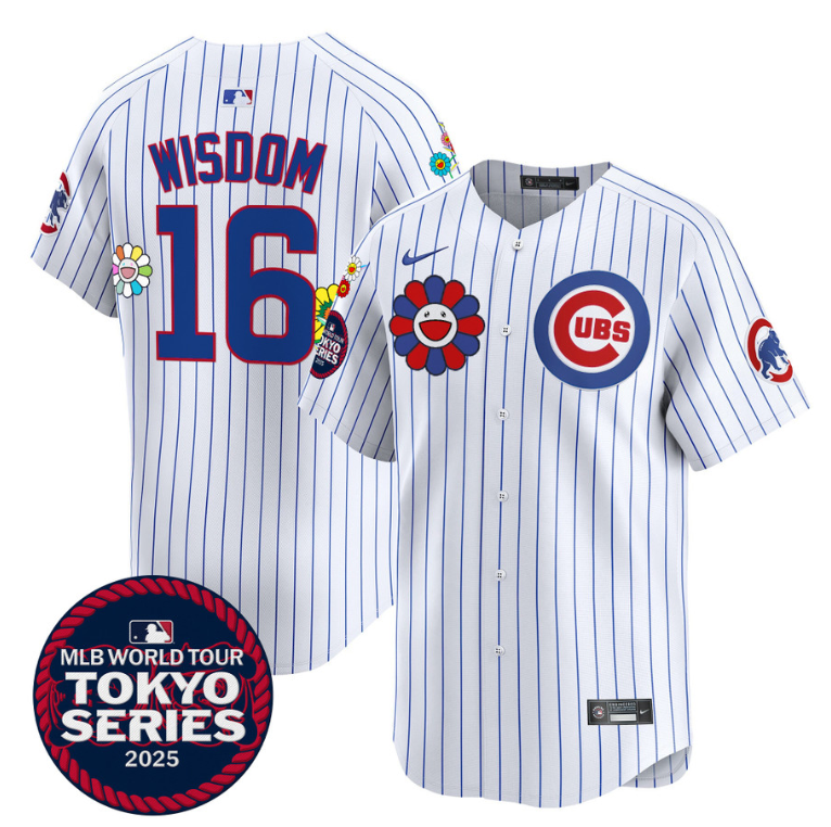 Patrick Wisdom Jersey #16 Chicago Cubs Tokyo Series 2025 Vapor Premier Limited Stitched Pinstripe