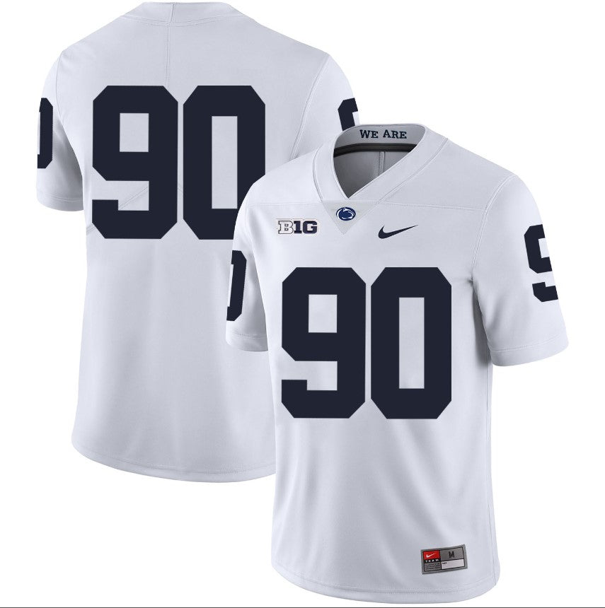 Penn State Nittany Lions NO NAME Jersey #90 Football NCAA Jerseys White