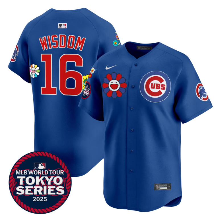 Patrick Wisdom Jersey #16 Chicago Cubs Tokyo Series 2025 Vapor Premier Limited Stitched Royal