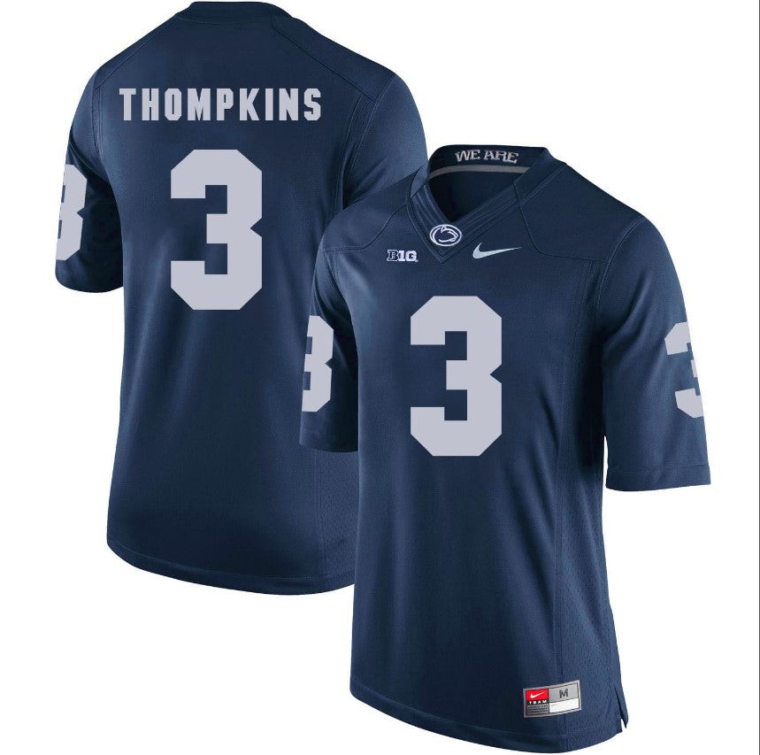 Penn State Nittany Lions DeAndre Thompkins Jersey #3 Football NCAA Jerseys Blue