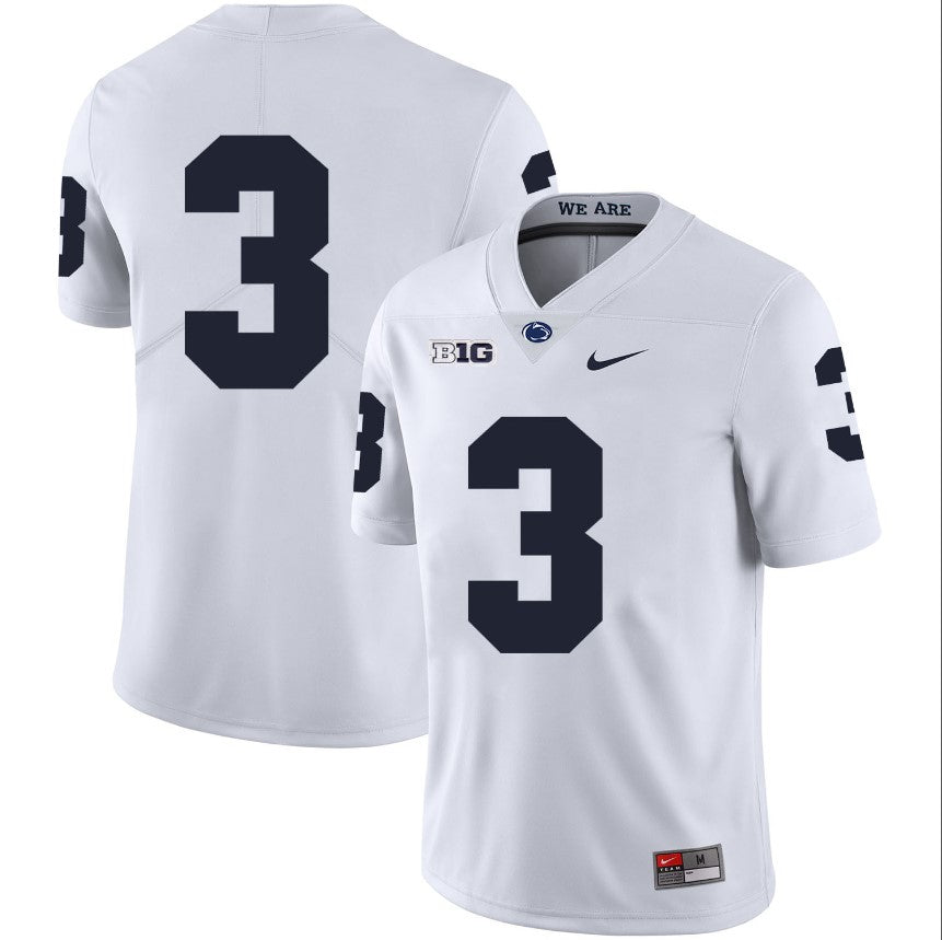 Penn State Nittany Lions NO NAME Jersey #3 Football NCAA Jerseys White