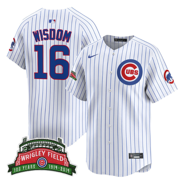 Patrick Wisdom Jersey #16 Chicago Cubs Wrigley Field Style Vapor Premier Limited Stitched Pinstripe