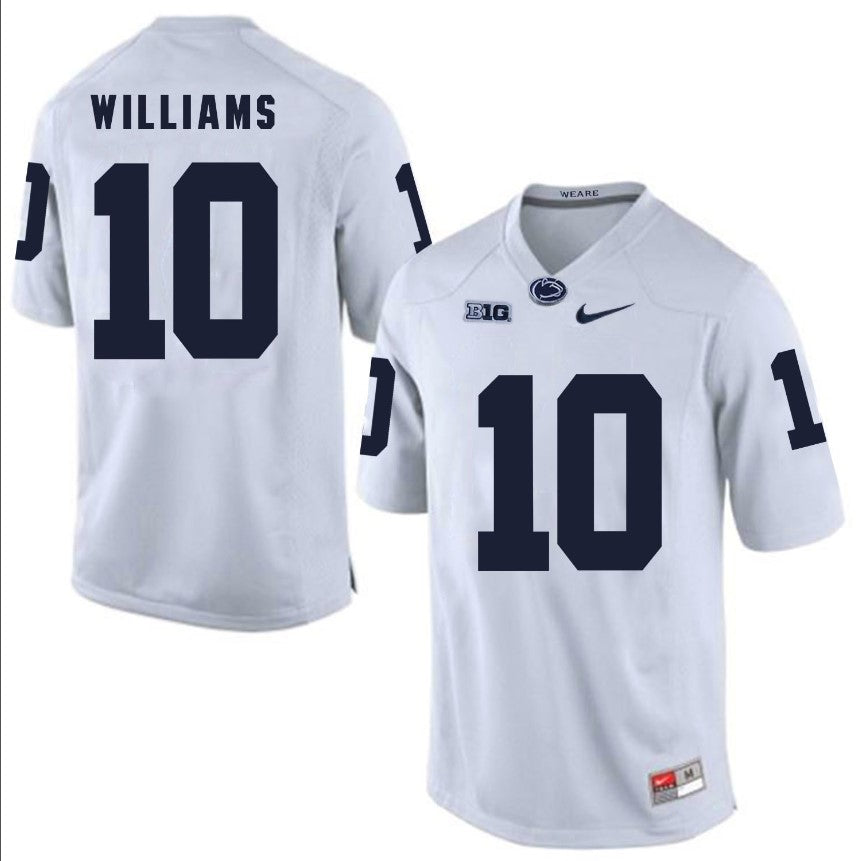 Penn State Nittany Lions Trevor Williams Jersey #10 Football NCAA Jerseys White