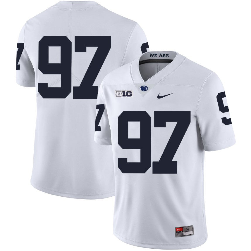 Penn State Nittany Lions NO NAME Jersey #97 Football NCAA Jerseys White