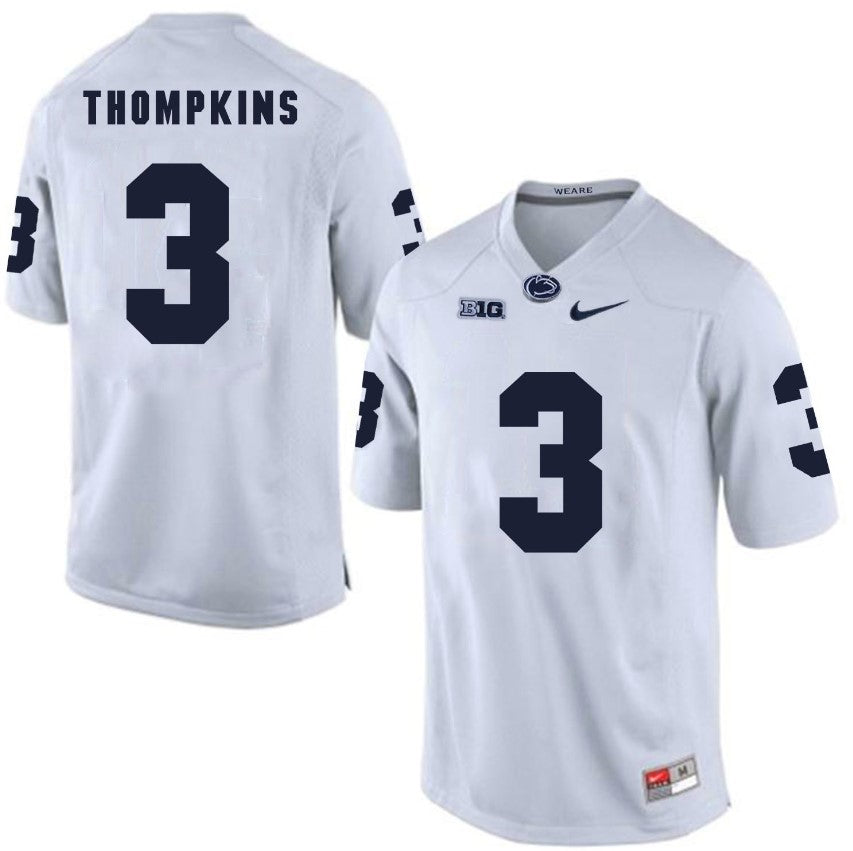 Penn State Nittany Lions DeAndre Thompkins Jersey #3 Football NCAA Jerseys White