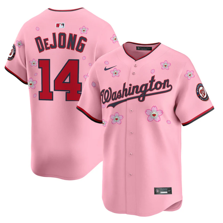Paul DeJong Jersey #14 Washington Nationals Cherry Blossom Vapor Premier Limited Stitched