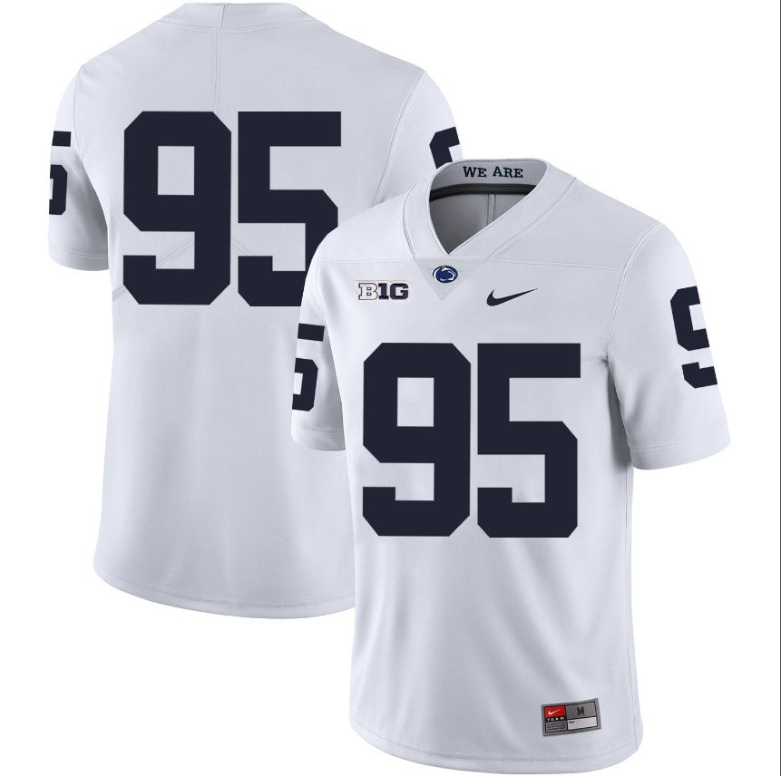 Penn State Nittany Lions NO NAME Jersey #95 Football NCAA Jerseys White