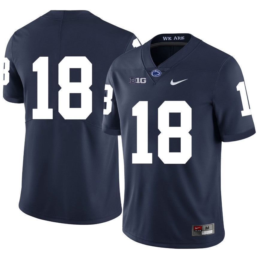 Penn State Nittany Lions NO NAME Jersey #18 Football NCAA Jerseys Dark Blue